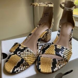 ALDO SNAKESKIN HEELS